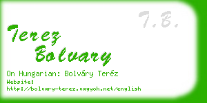 terez bolvary business card